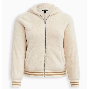 VARSITY BOMBER - SHERPA IVORY